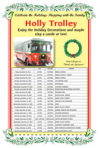 Holly Trolley Schedule 2022